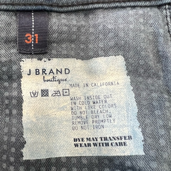 J BRAND Boutique Tie Dye Distressed Ripped Jeans Slash Berlin Jeans Denim 31 - Picture 7 of 10